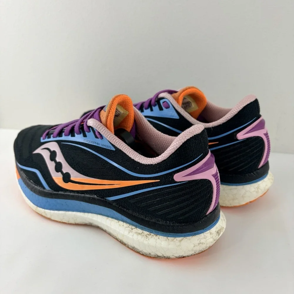 Saucony Endorphin Speed Black Orange Pink Women's Running‎ Shoes US 9 EU 40.5